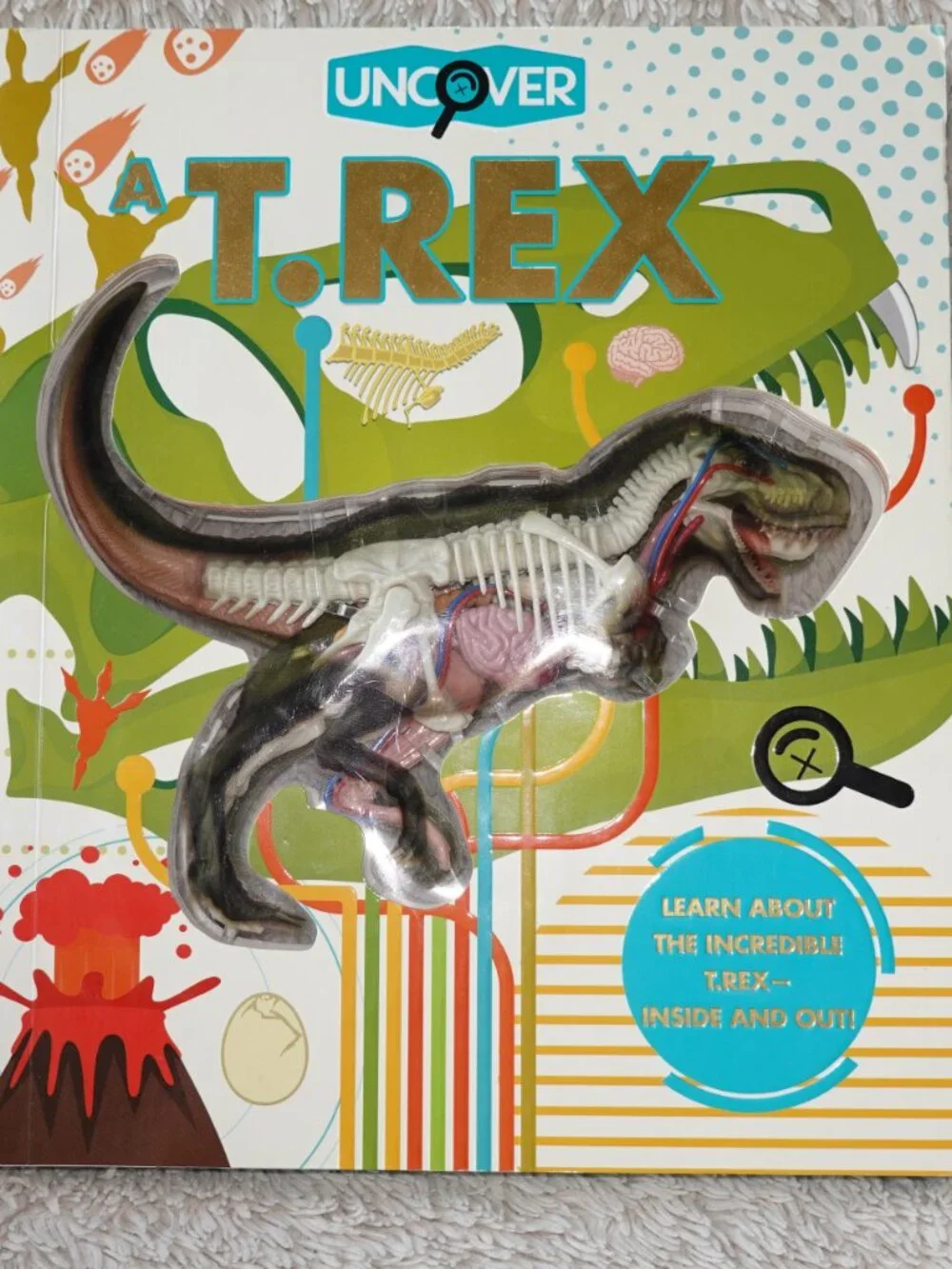 Uncover a T.Rex Hardcover 3D Book and Model